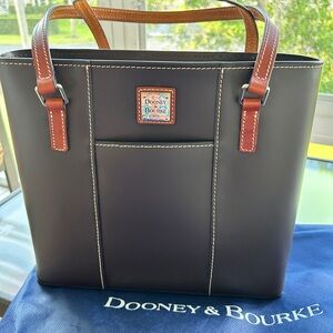 Dooney & Bourke Black and Brown Structured Tote